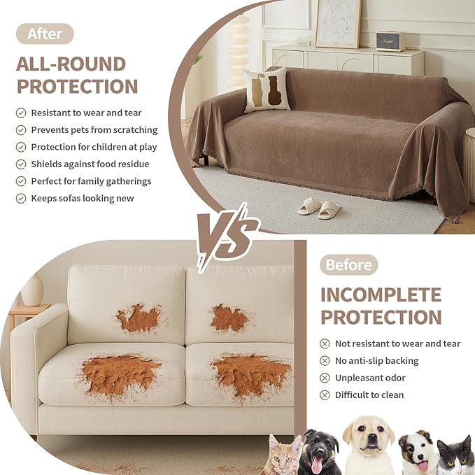 Armchair Couch Cover for Dogs 1 Cushion, Washable Recliner Covers Sofa Protector - Image 3