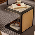 Japanese Style Wood Rattan Stool, Small Space Shoe Bench, Night Stand by Unknown