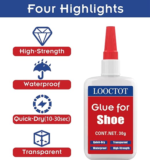 LOOCTOT 30g Shoe Glue, Boot Glue, Super Instant Glue - Image 4