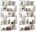 Giantex 5-Tier Bookshelves Set of 2, 10-Cube Geometric Bookcase by Giantex