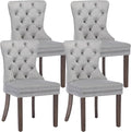 KCC Velvet Dining Chairs Set of 4, Upholstered High-end Tufted Dining Room Chair by KCC
