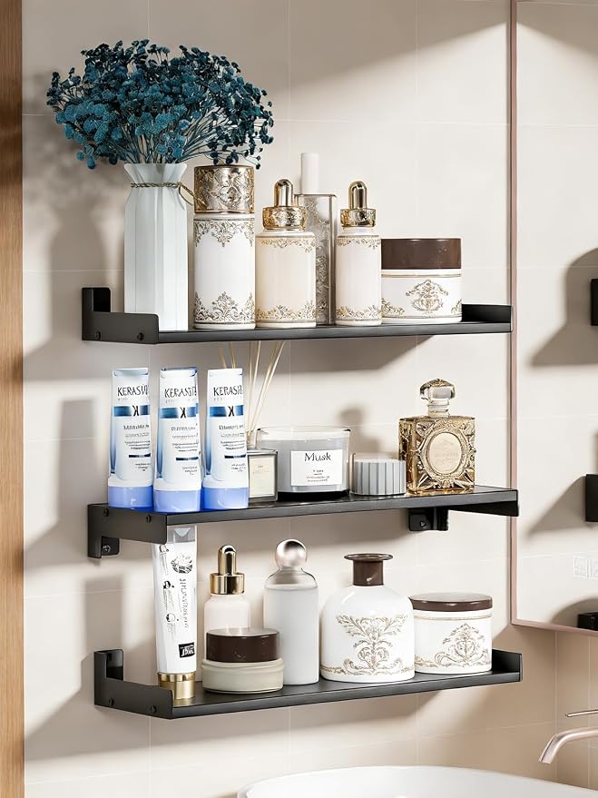Floating Shelves for Wall, Shelves for Decor Storage Set of 6, Wall Mounted - Image 5