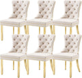 KCC Velvet Dining Chairs Set of 6, Upholstered High-end Tufted Dining Chair by KCC
