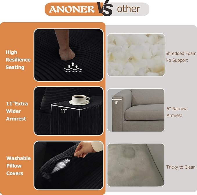 ANONER 103” Modular Sectional Sofa - Image 3