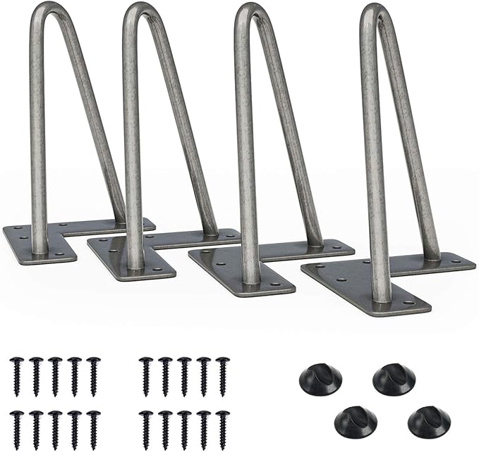 SMARTSTANDARD 6 Inch Heavy Duty Hairpin Furniture Legs, Metal Home DIY Projects by SMARTSTANDARD