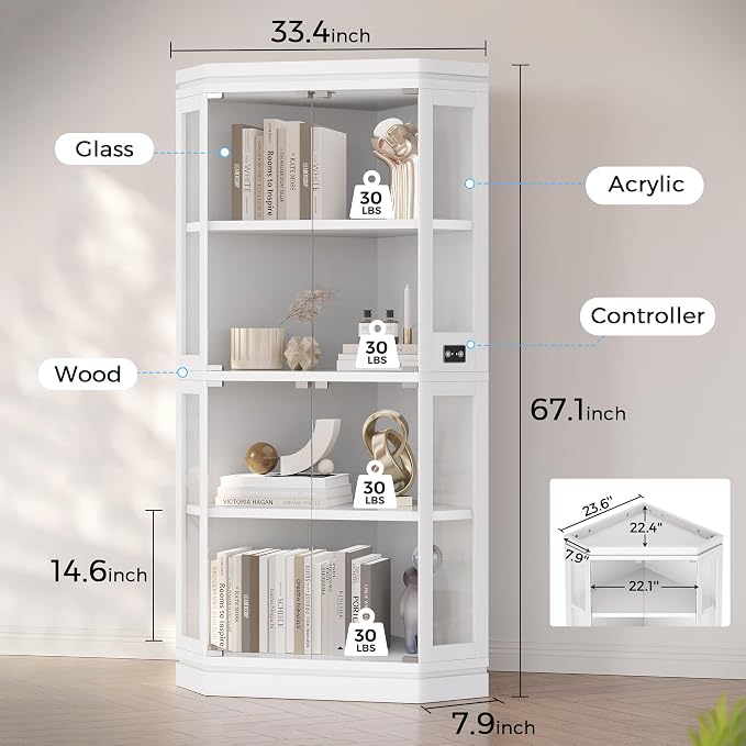 Jocoevol Corner Display Cabinet - Image 2