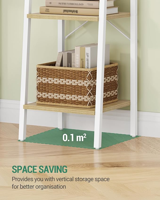 Hzuaneri Ladder Shelf, Bookshelf Bookcase, Freestanding Corner Storage Shelve - Image 6