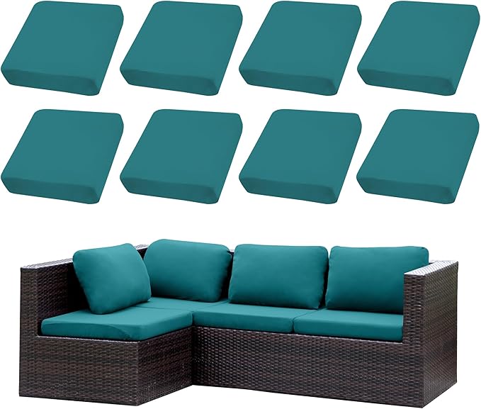 Outdoor Cushion Covers Set, Replacement by SUKAIKEQA