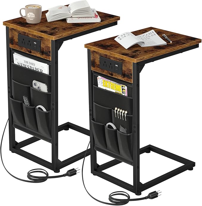 AMHANCIBLE C Shaped End Table by AMHANCIBLE