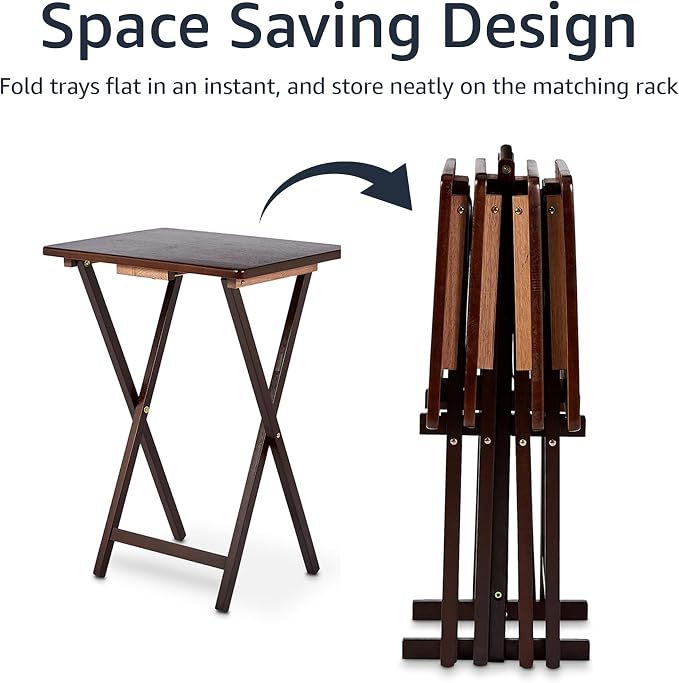 Amazon Basics Portable Foldable TV Tray Table - Image 4