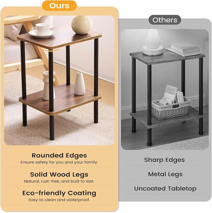 Apicizon 2 Tier End Table, Small Side Table - Image 4