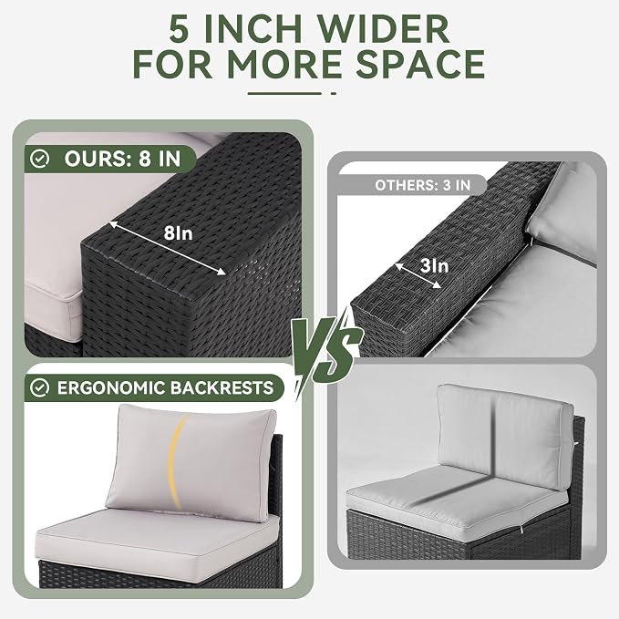 Aoxun Outdoor Patio Furniture Set - Image 5