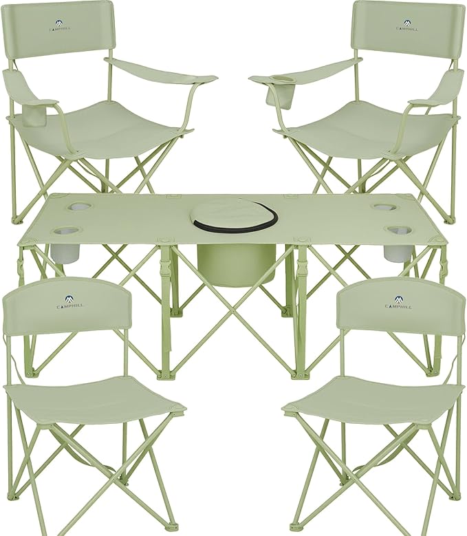 Camping Chair Set of 3, Outdoor Folding Camping Chairs by CAMPHILL