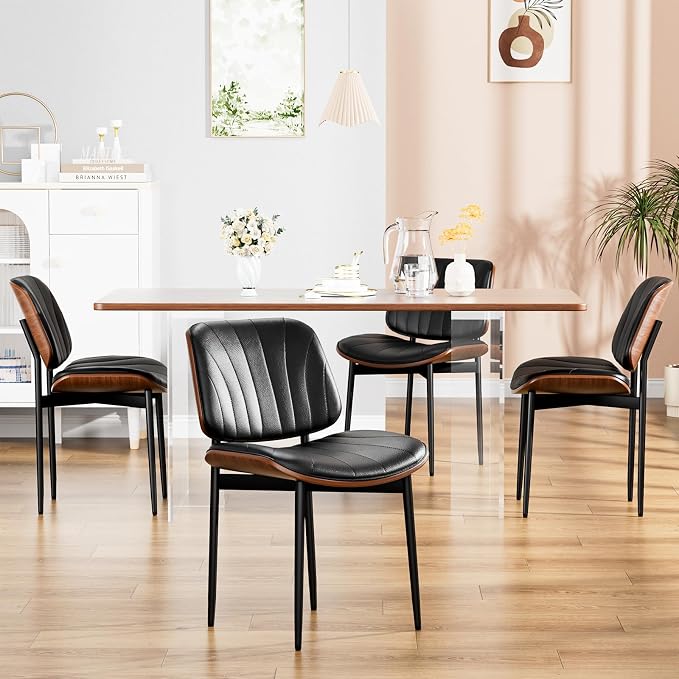 YaFiti Dining Chairs Set of 4, Dining Room and Kitchen Chairs, Mid Century by YaFiti