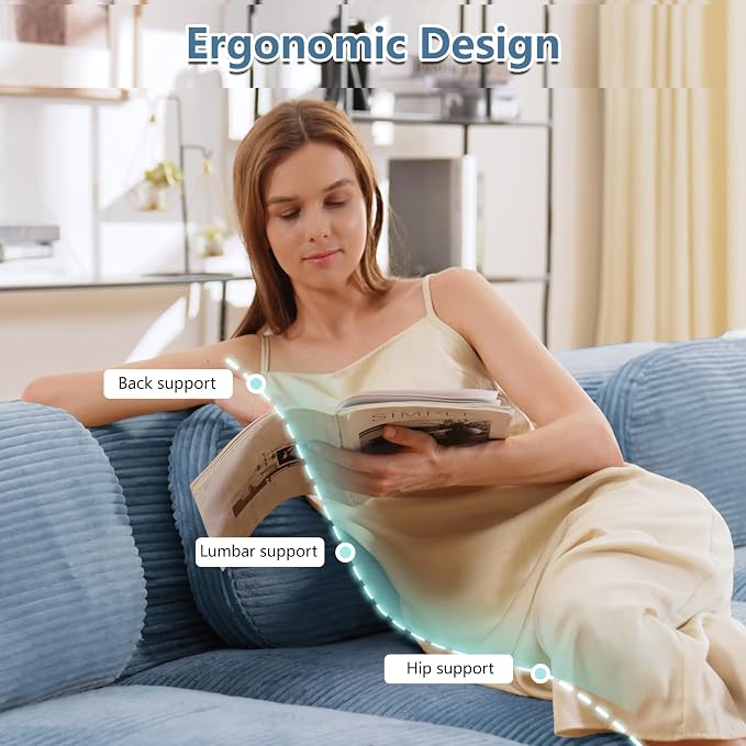 Boneless Sectional Couch, No Assembly Required, 81.8” Modular Cloud Sofa - Image 4