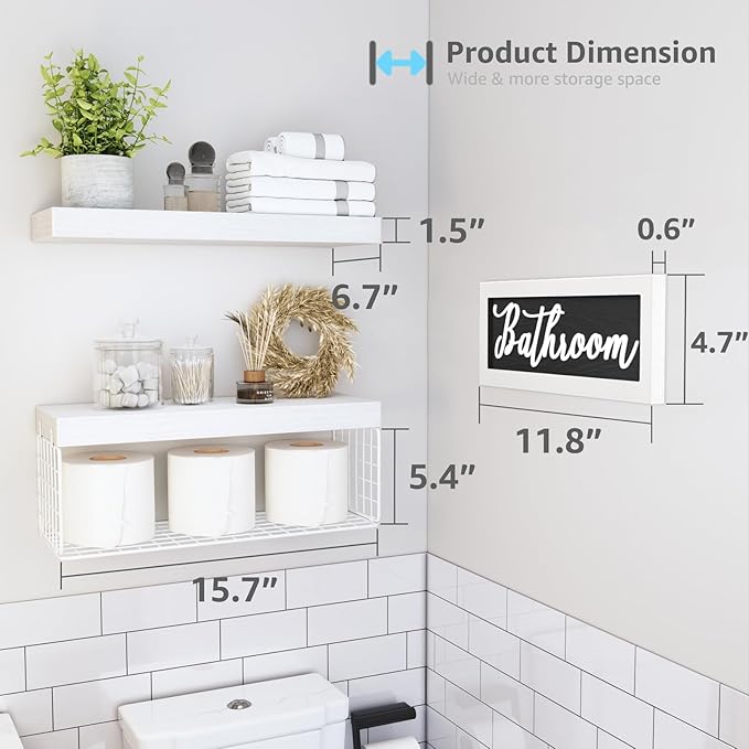 QEEIG ‎Bathroom Shelves Over Toilet - Image 3