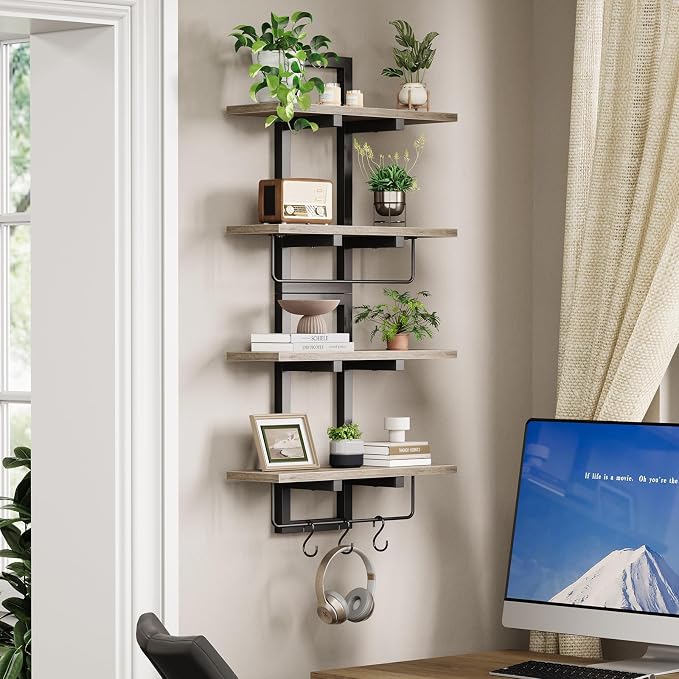 Creso hom Floating Shelves, Hanging Bathroom Shelves 2-Tier, Wall Mounted - Image 4