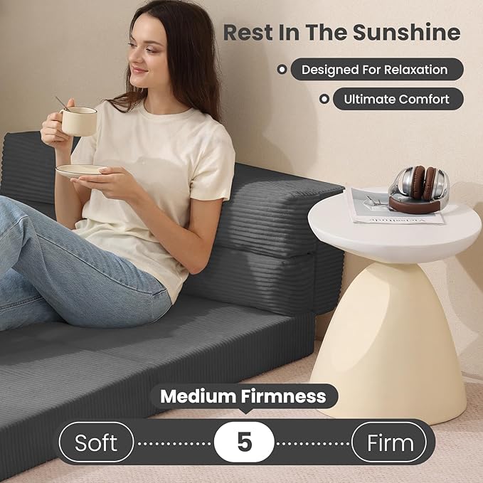 JUIKURY Folding Sofa Bed, Convertible Sleeper Chair - Image 3
