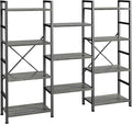 SUPERJARE Triple Bookshelf, Bookcase by SUPERJARE
