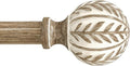 QDWIS Boho Wood Curtain Rods for Windows 72 to 144 inch, Rustic Decorative by Unknown