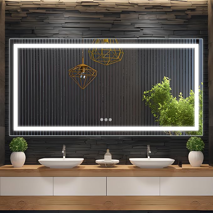 72x36 Inches LED Bathroom Mirror by Unknown