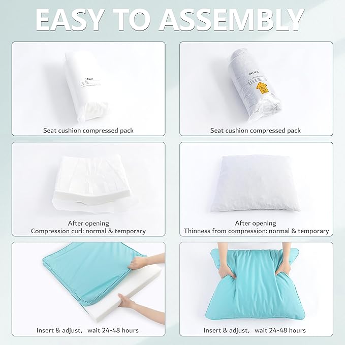 24x24 Inch Outdoor Chair Cushions Set of 4, Patio Furniture Cushions - Image 8