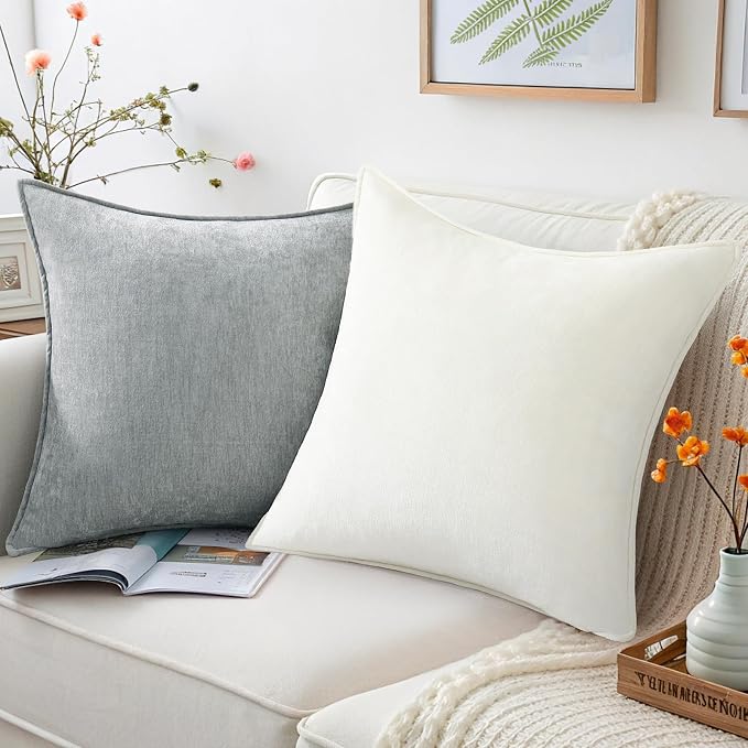 decorUhome Summer Couch Euro Sham Throw Pillow Covers 26x26 Set of 2, - Image 4