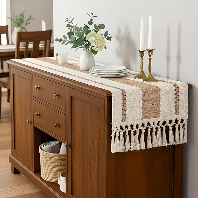 FEXIA Boho Table Runner for Hoilday Spring Home Decor - Image 6