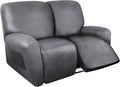 ANARACHON Loveseat Recliner Cover Leather Look Recliner Loveseat Covers by ANARACHON