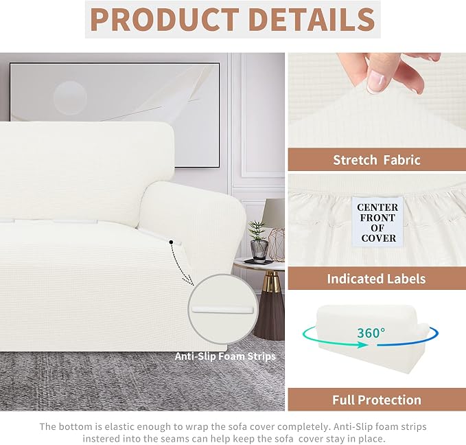 Easy-Going 100% Waterproof Couch Cover, Dual Waterproof Sofa Cover, Stretch - Image 4