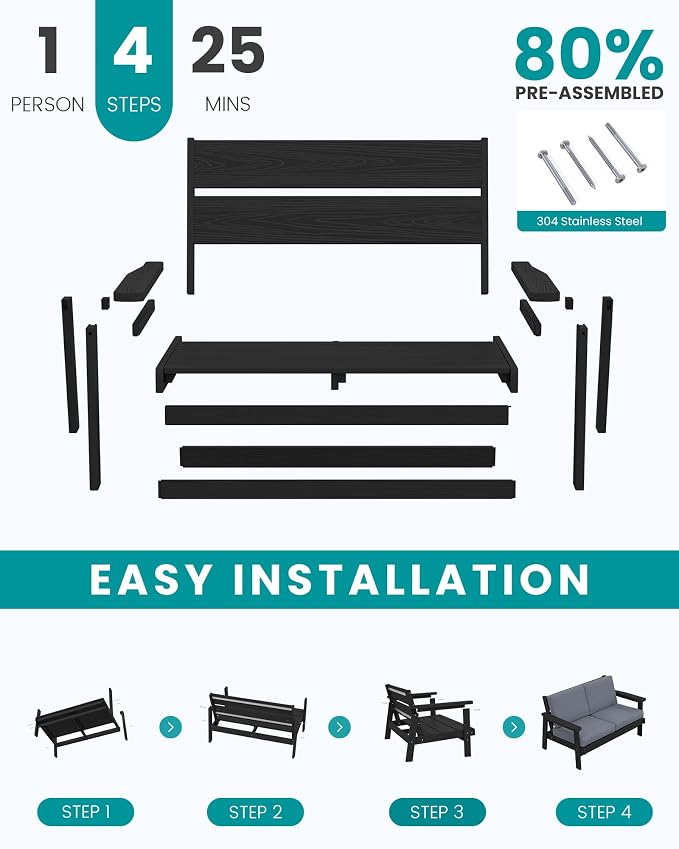 SERWALL Outdoor Loveseat - Image 8