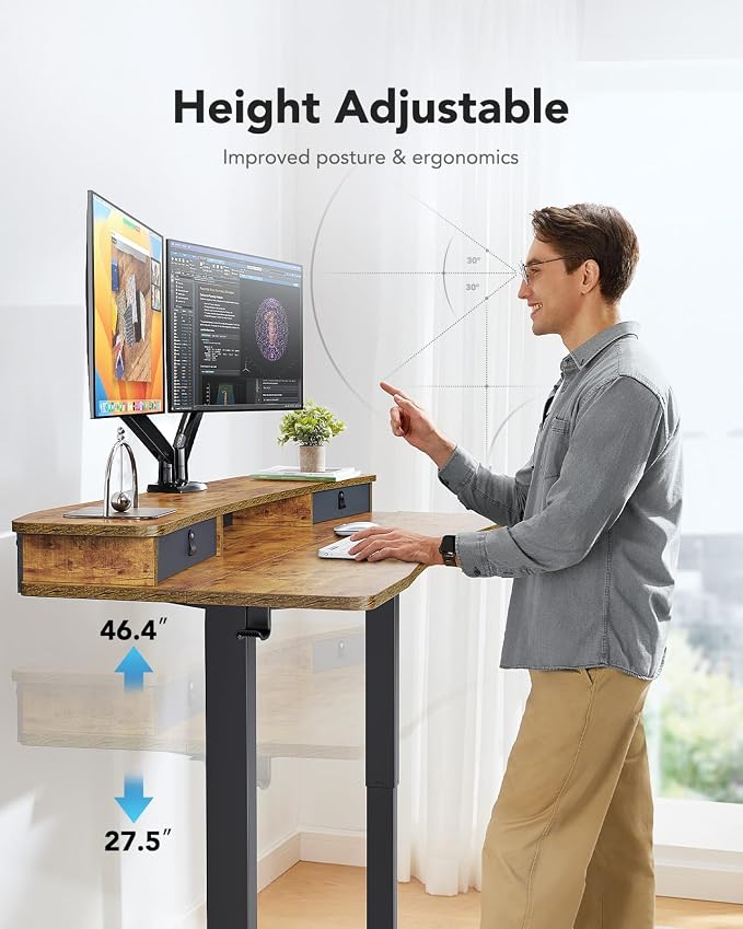 HUANUO 48″ x 24″ Electric Standing Desk - Image 5