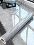 Marble Contact Paper 15.7" x 197" Grey Wallpaper Marble Peel and Stick Wallpaper by Unknown
