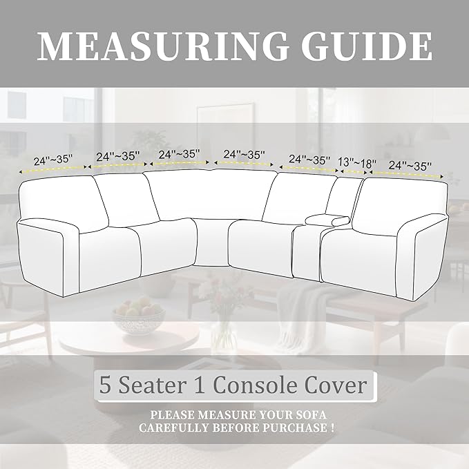 100% Waterproof Sectional Recliner Couch Covers - Image 3