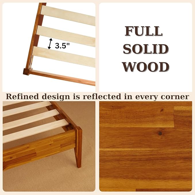 Bme Selina King Size Bed Frame, Handwoven Paper Cord Headboard, US Patent - Image 5