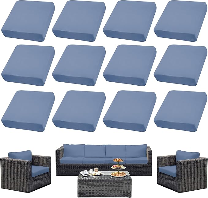 Outdoor Cushion Covers Set, Replacement by SUKAIKEQA