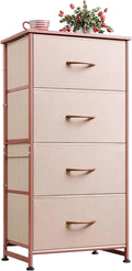 WLIVE 4 Drawers Dresser for Bedroom, Dresser for Hallway, Sturdy Steel Frame by WLIVE