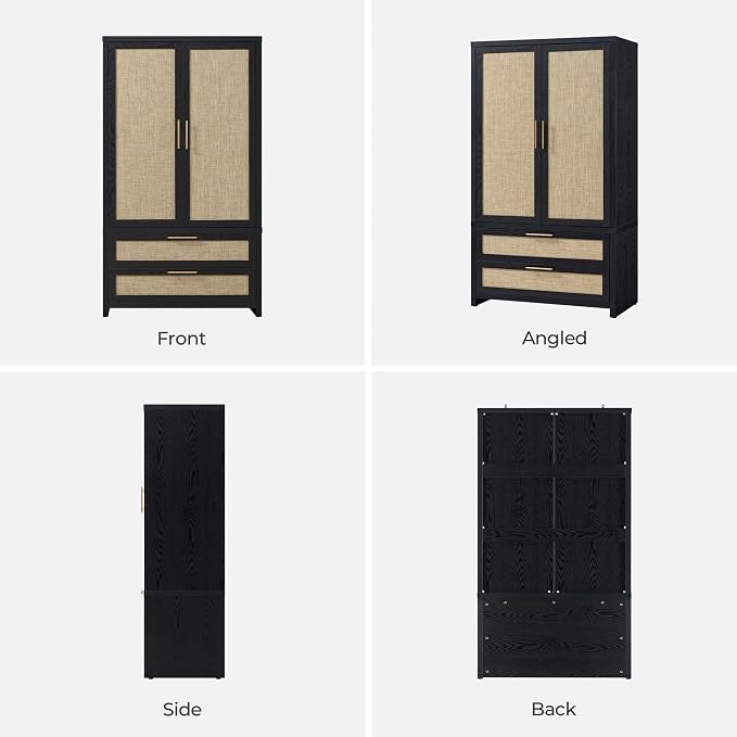 SICOTAS Larger Armoire Wardrobe Closet, Boho Armoire Clothes Organizer - Image 9