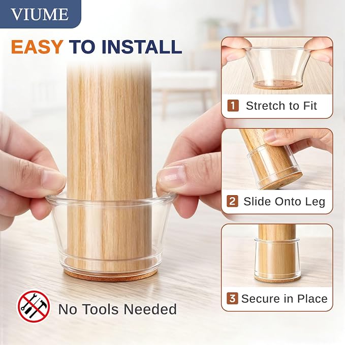 VIUME 32 Pcs Chair Leg Floor Protectors - Image 7