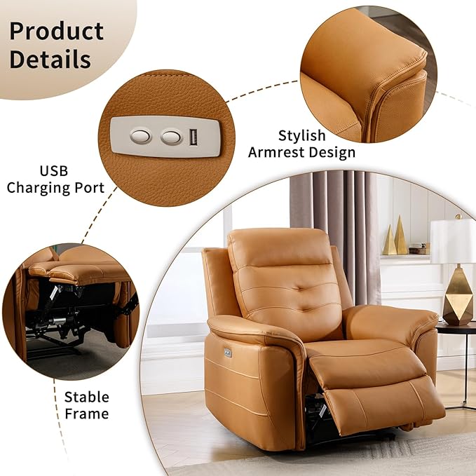 ANJ Oversized Power Reclining Loveseat Sofa Set of 2 - Image 4