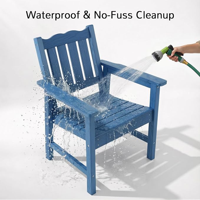 Stoog Outdoor Chairs & Bench Set, All-Weather Patio Furniture Set, Include 2 - Image 8