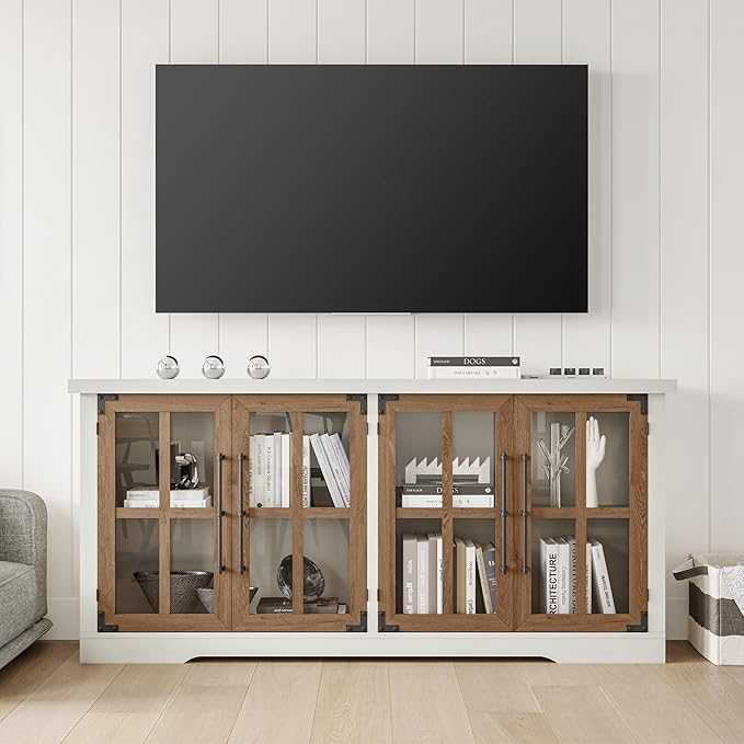 AMERLIFE Farmhouse 63" Buffet Sideboard Cabinet - Image 4