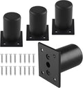Set of 4 Furniture Legs 2.36 Inch, Adjustable Aluminum Alloy Cabinet Legs by Kyuionty