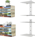 Invisible Floating Bookshelves 4 Tier, Heavy Duty Metal Book Organizer by liberty