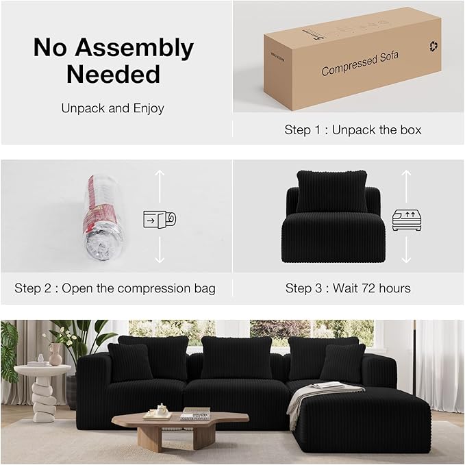 Novilla Modular Sectional Sofa, Modern Cloud Sectional Couch - Image 4