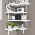 Venusmiles Corner Floating Shelves Set of 4, Wall Mounted L-Shaped Storage by Venusmiles