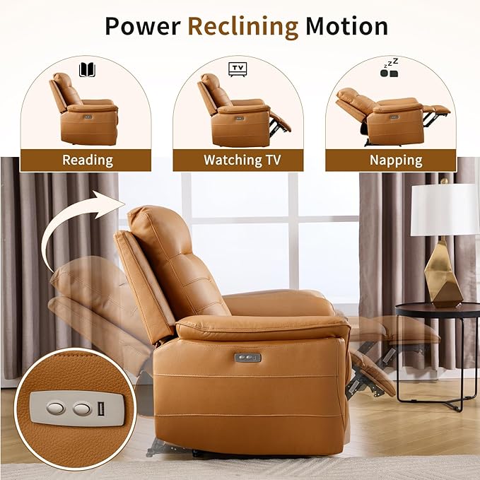 ANJ Oversized Power Reclining Loveseat Sofa Set of 2 - Image 3