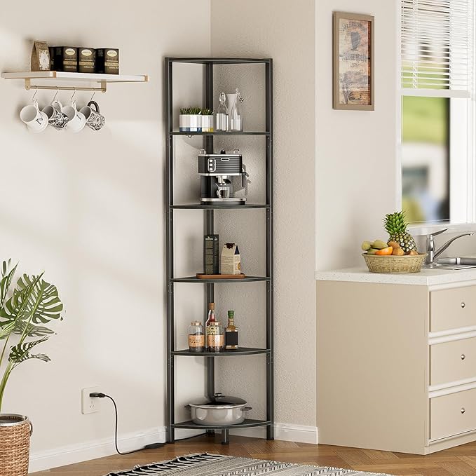 Furnulem 6 Tier Corner Shelf - Image 9