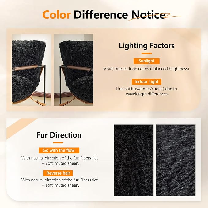 VINGLI 28" Wide Plush Upholstery Sling Modern Accent Chairs Set of 2, Cute - Image 7