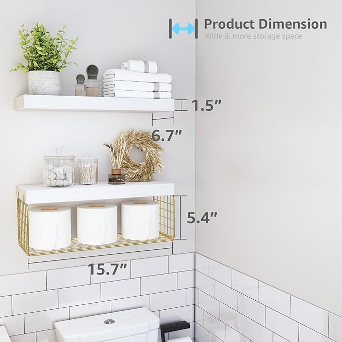 QEEIG Bathroom Shelves Over Toilet - Image 3